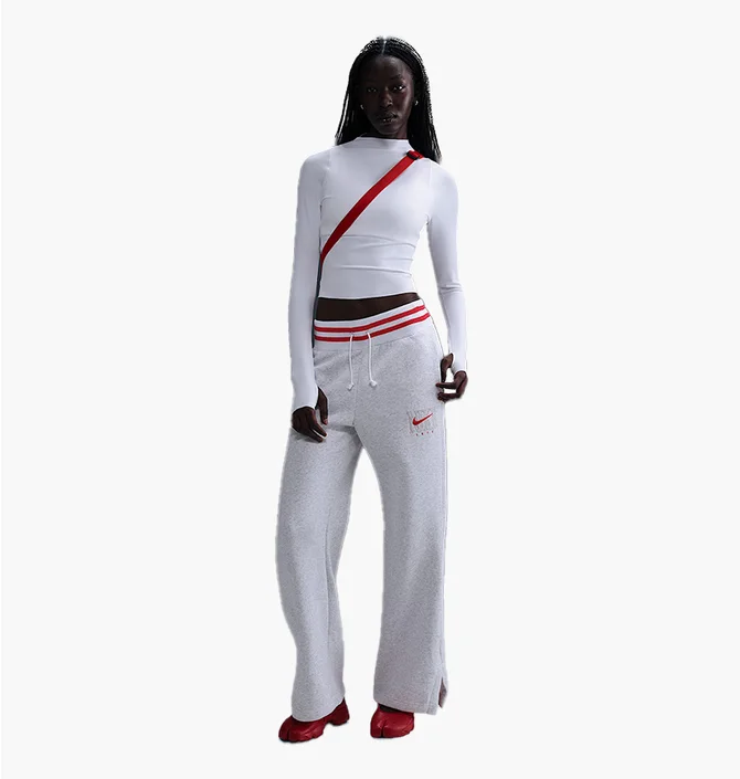 Штаны женские Nike W Phnx Flc Hr Gx Wide White HJ0909-010
