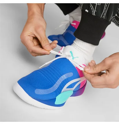 Кроссовки унисекс Puma Rise Nitro Fadeaway Basketball Shoes Blue/Pink 378278-01