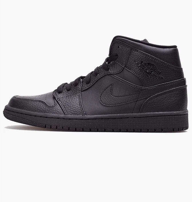 Кроссовки мужские Air Jordan 1 Mid Triple Black 554724-091