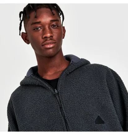 Свитшот мужской Adidas Sportswear Polar Fleece Full-Zip Hooded Sweatshirt Black Hg2076