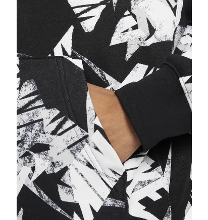 Худи мужское Nike Mens Allover Print Pullover Hoodie Black DM6881-010