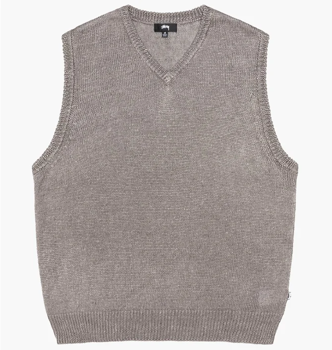 Жилетка унисекс Stussy Loose Knit Linen Vest Grey 117234-1015