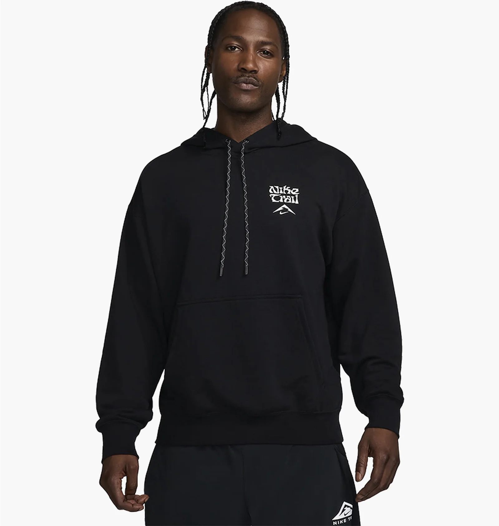 ᐉ Худи мужское Nike Trail Dri-Fit Fleece Lauf-Hoodie Black HF0337
