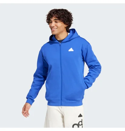 Толстовка мужская Adidas Future Icons Badge Of Sport Full Zip Blue IR9172