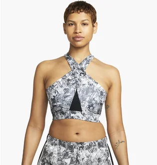 Топ жіночий Nike W Df Swsh Wrap Bra Aop Grey DX1778-010