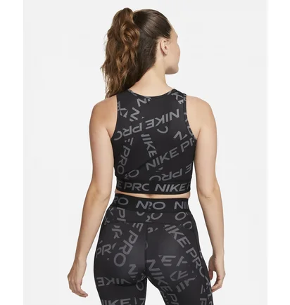 Топ женский Nike Pro Dri-Fit Crop Printed Tank Top Black FB5500-010