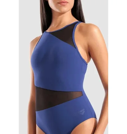 Купальник женский Arena Mesh Angle Swimsuit Vent Back Blue 010191-700
