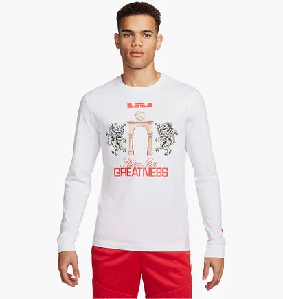 Лонгслив мужской Nike Lebron Long-Sleeve T-Shirt White FQ4908-100