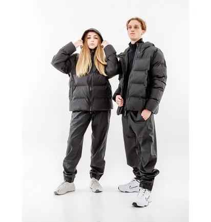 Пуховик унисекс Rains Jackets Black 1506-BLACK