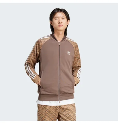 Олимпийка мужская Adidas Sstr Classic Mono Track Top Brown IS0255