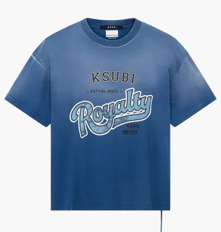 Футболка мужская Ksubi Champions Ekcess Ss Tee Ink Fade Blue MFA25TE009-BLU