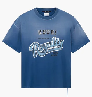 Футболка мужская Ksubi Champions Ekcess Ss Tee Ink Fade Blue MFA25TE009-BLU