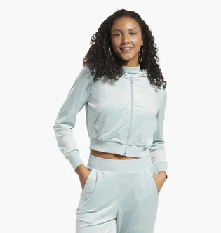 Світшот жіночий Reebok Classics Energy Q4 Velour Zip-Up Sweatshirt Light Blue Hh9803