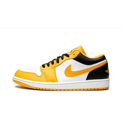 Кросівки чоловічі Air Jordan 1 Low White/Yellow 553558-701