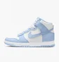 Кроссовки женские Nike Dunk High White/Blue DD1869-107