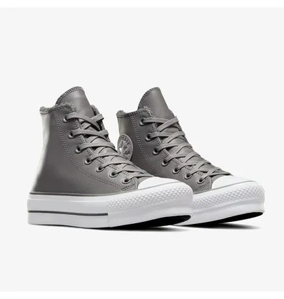 Кеды унисекс Converse Chuck Taylor All Star Lift Platform Leather Grey A05511C