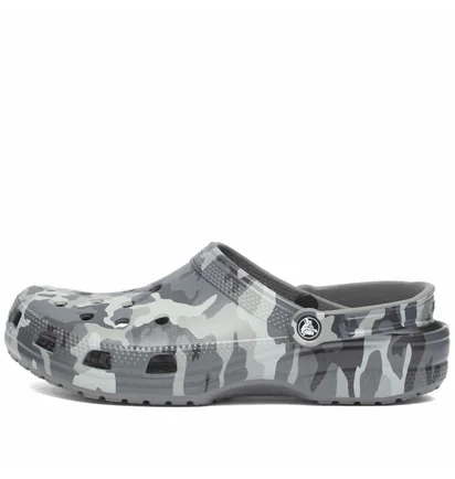 Тапочки чоловічі Crocs Classic Printed Camo Clog Grey 206454-0IE