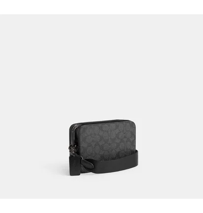 Сумка унисекс COACH Charter Crossbody Bag 19 In Signature Canvas Grey CAF83