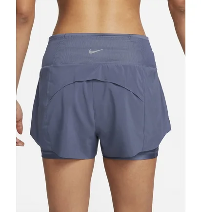 Шорты женские Nike Dri-Fit Swift Mid-Rise 3 2-In-1 Running Shorts With Pockets Blue DX1029-491