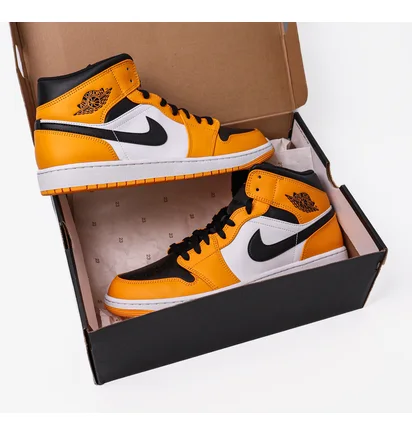 Кроссовки мужские Nike Air Jordan 1 Mid Yellow/White 554724-701