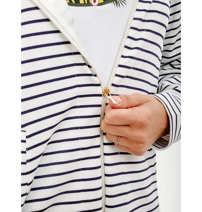Толстовка женская AUSTRALIAN Stripes Hoodie Polyviscosa Jacket Grey LSDGC0010-010