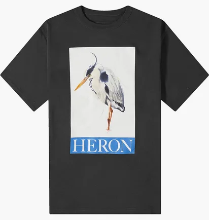 Футболка чоловіча Heron Preston Heron Bird Painted T-Shirt Black HMAA032F23JER0041046