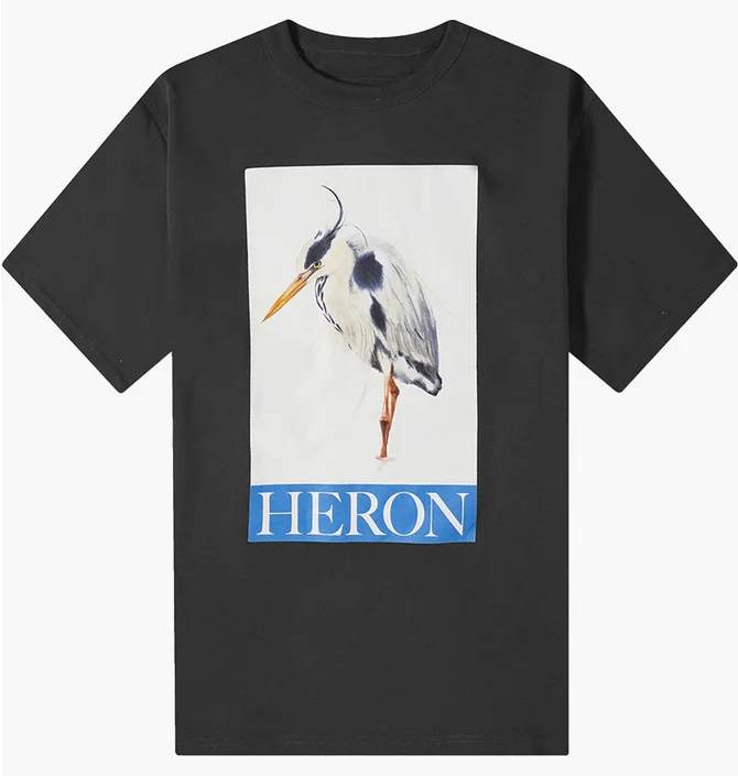 Футболка чоловіча Heron Preston Heron Bird Painted T-Shirt Black HMAA032F23JER0041046