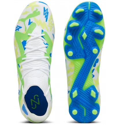 Бутсы унисекс Puma Football Shoes Future Match Njr Fg/Ag White 107612-01
