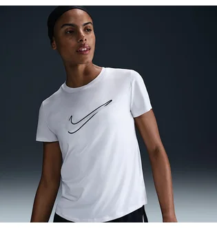 Футболка женская Nike One Swoosh Dri-Fit Short-Sleeve Running Top White HJ2204-100
