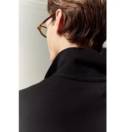 Поло мужское H&M Regular Fit Black 1209183001