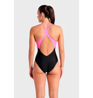 Купальник женский Arena Openings Swimsuit V Back Lb 44 Black/Green 008063-590