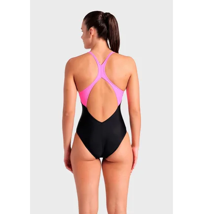 Купальник женский Arena Openings Swimsuit V Back Lb 44 Black/Green 008063-590