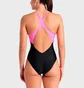 Купальник женский Arena Openings Swimsuit V Back Lb 44 Black/Green 008063-590