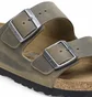 Тапочки женские BIRKENSTOCK Arizona Oiled Leather Faded Khaki Narrow Fit Olive 1027039
