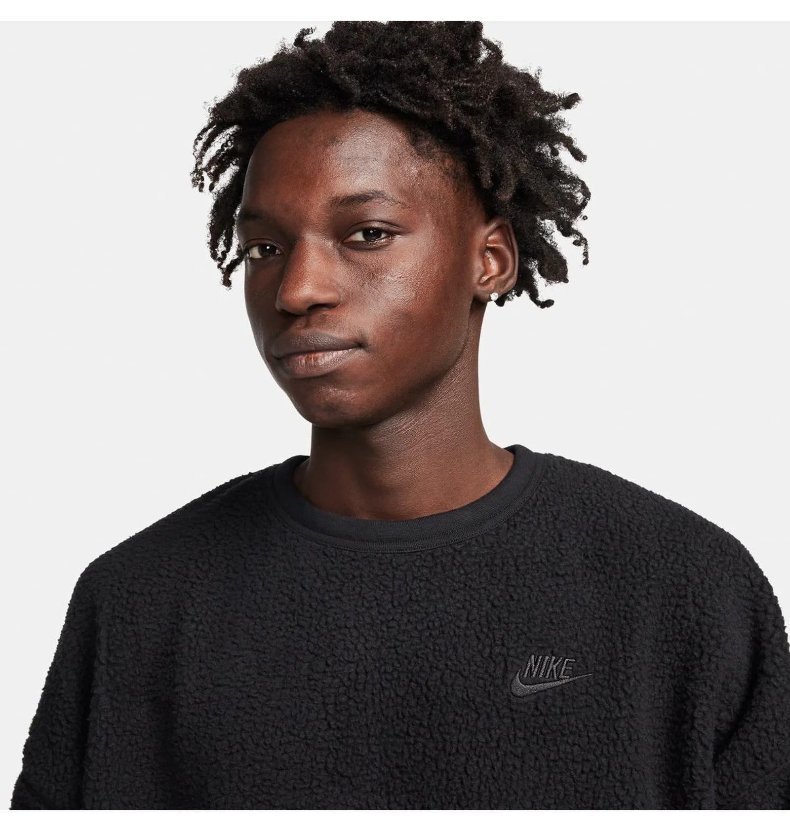 ᐉ Світшот чоловічий Nike M Club+ Sherpa Wntr Crew Black FB8378