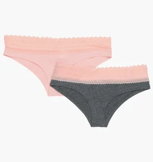 Трусики жіночі Manoukian Shorty Pink/Grey (2 шт) 12890483-2