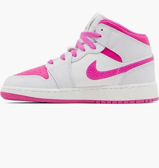 Кросівки дитячі Air Jordan 1 Mid Gs White/Pink FD8780-500