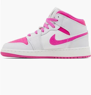 Кроссовки детские Air Jordan 1 Mid Gs White/Pink FD8780-500
