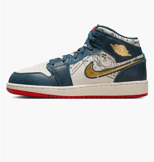 Кросівки дитячі Air Jordan 1 Mid Se Blue/White FN1353-400