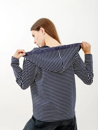 Толстовка женская AUSTRALIAN Stripes Hoodie Polyviscosa Jacket Blue LSDGC0010-020