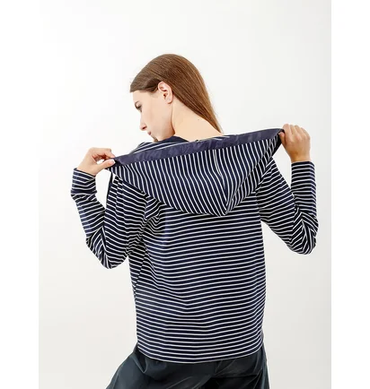 Толстовка женская AUSTRALIAN Stripes Hoodie Polyviscosa Jacket Blue LSDGC0010-020