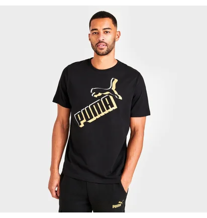 Футболка мужская Puma Essentials+ Big Metallic Logo T-Shirt Black 849866-01
