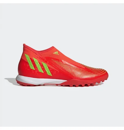 Сороконіжки унісекс Adidas Predator Edge.3 Laceless Turf Soccer Shoes Red Gv8533