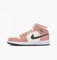 Кроссовки детские Air Jordan 1 Mid Orange Suede Peach/White DV1336-800