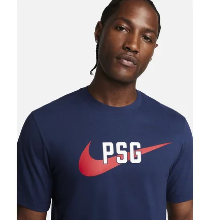 Футболка мужская Nike Paris Saint-Germain Swoosh T-Shirt Blue FD1040-410