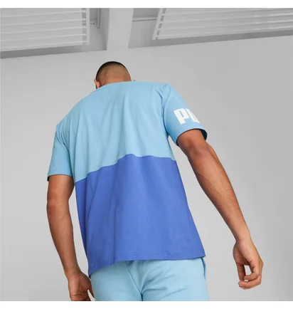 Футболка мужская Puma Power Colourblock Light Blue 673321-93