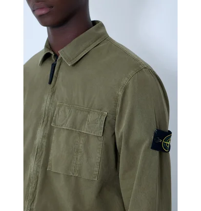 Сорочка чоловіча Stone Island 1200008 Old Effect Overshirt Olive L1S151200008-S00WN-V015G