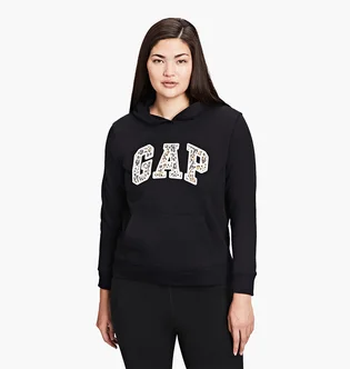 Худи женское Gap Logo Hoodie Black Leopard 519413141
