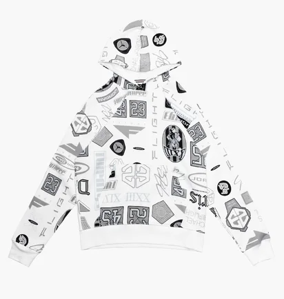 Худи мужское Air Jordan M Ess Aop Flc Po White HM7254-133