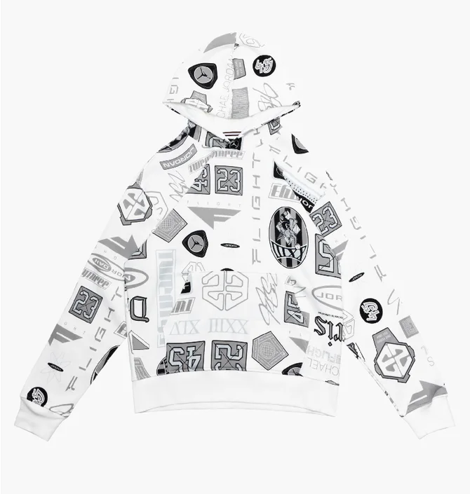 Худи мужское Air Jordan M Ess Aop Flc Po White HM7254-133